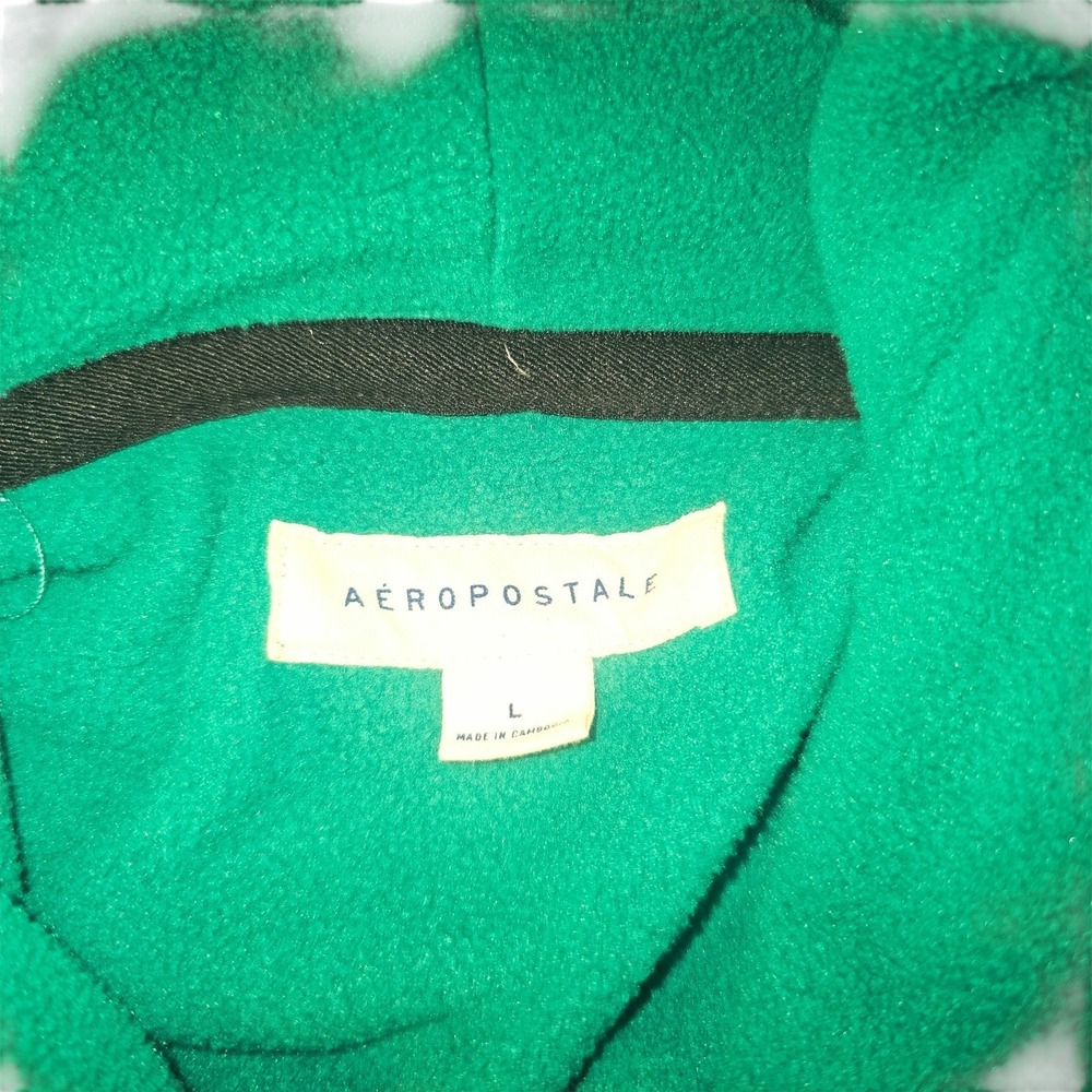 Aero NYC Fleece Box Logo Pullover Hoodie Drawstring Men's Size‎ Large - Picture 4 of 7
